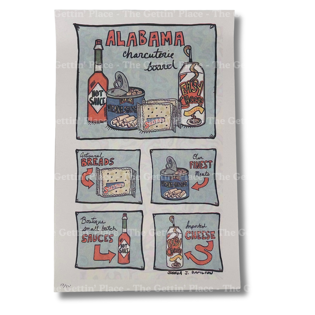 Alabama Charcuterie Board Print