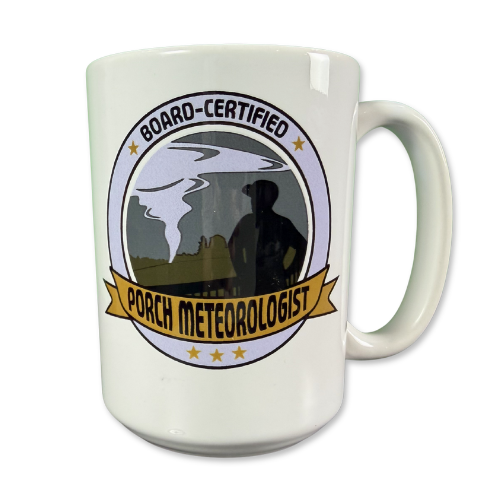"Board-Certified Porch Meteorologist" Mug
